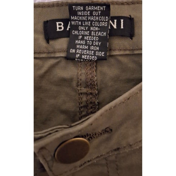 Baccini Women's Size 12 Crop Capri Pants Olive Green Sequins Flowers Pockets NWT - Picture 7 of 8
